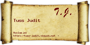 Tuss Judit névjegykártya